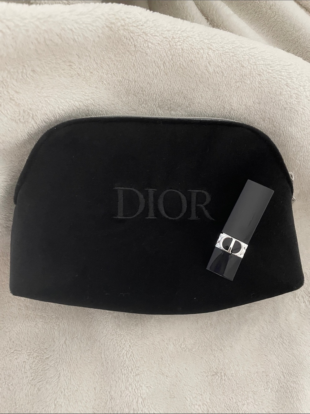 Dior Velvet Pouch and Lipstick
